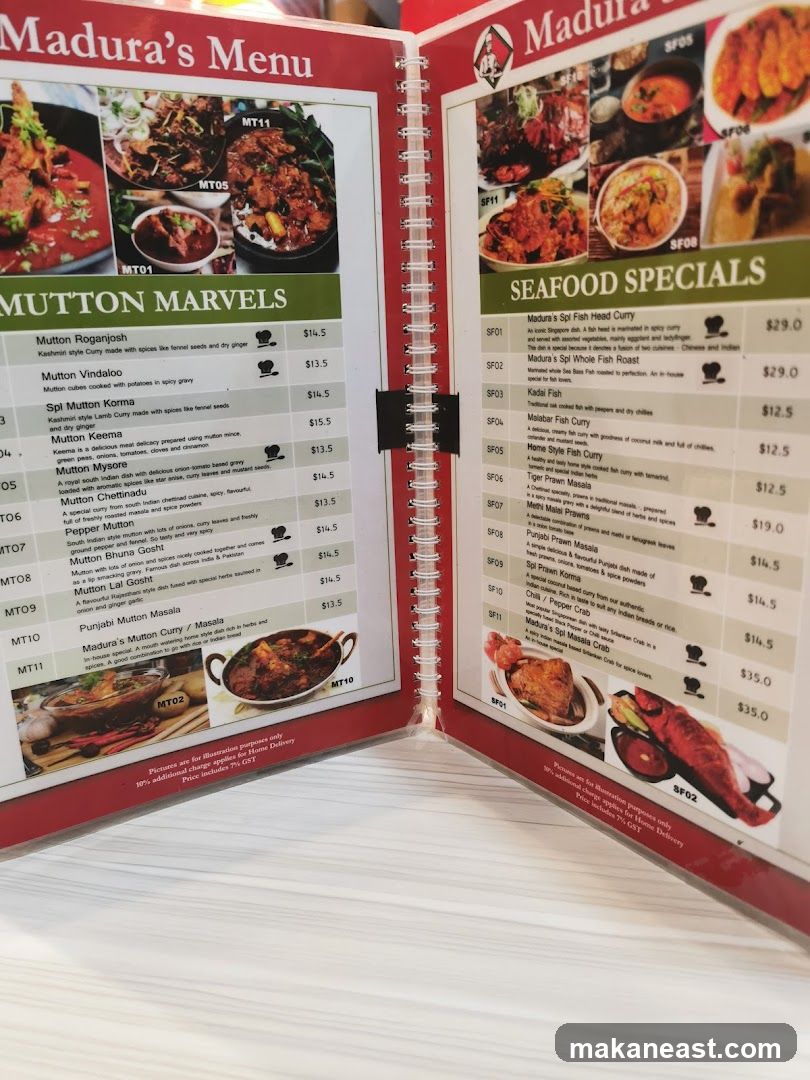Madura's Menu