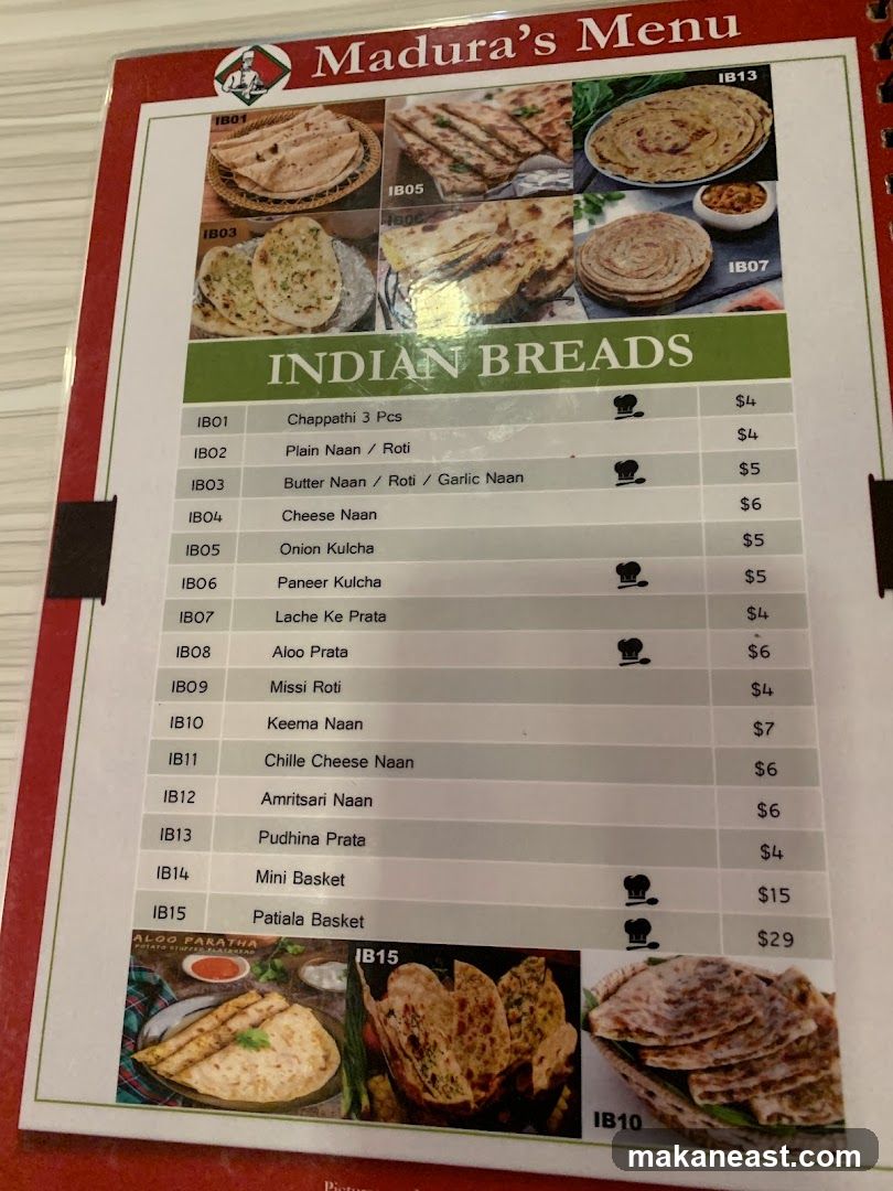 Madura's Menu