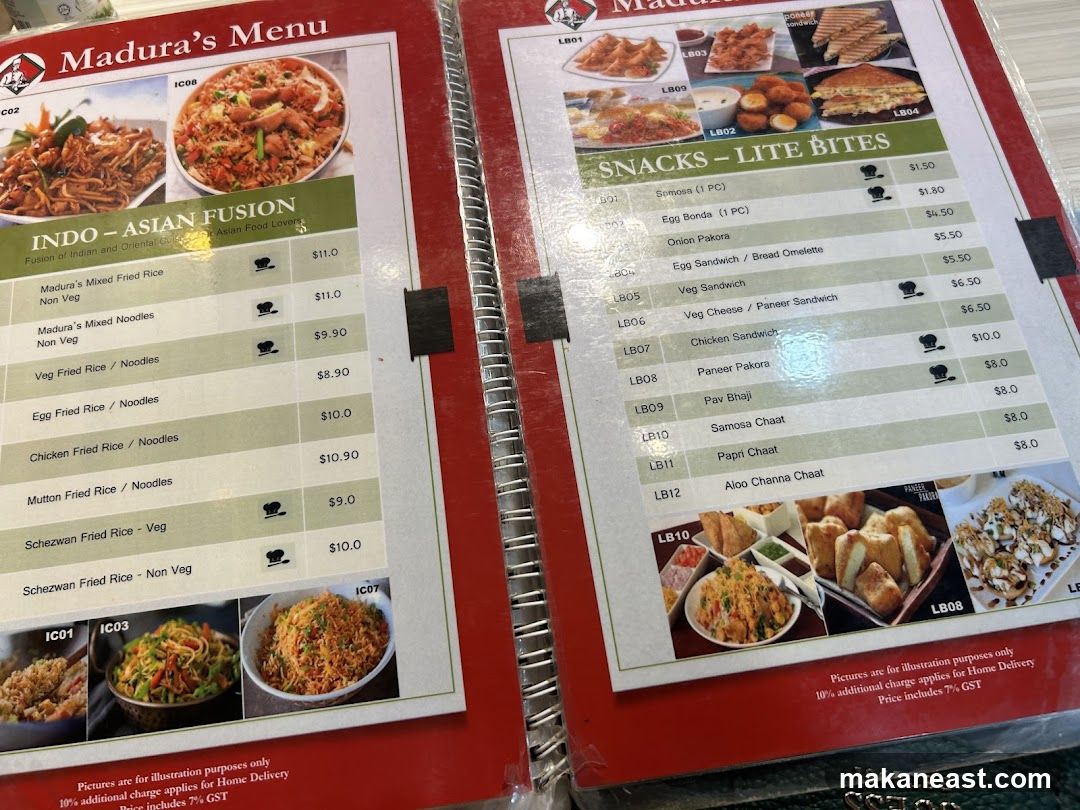 Madura's Menu