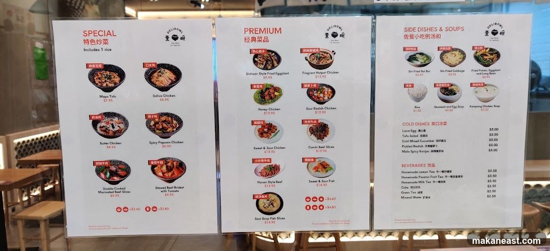 DELIBOWL Menu