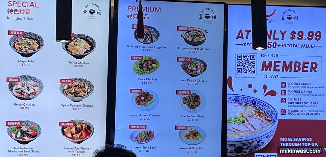DeliBowl Menu