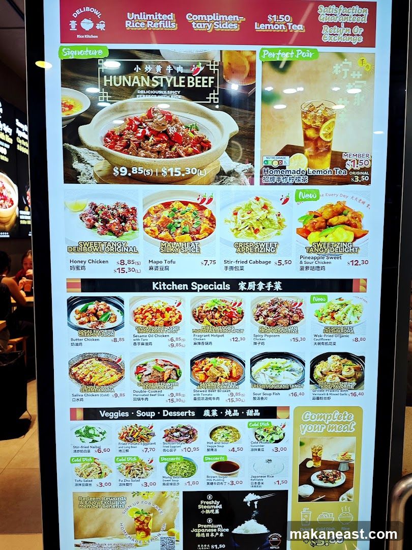 DELIBOWL Menu