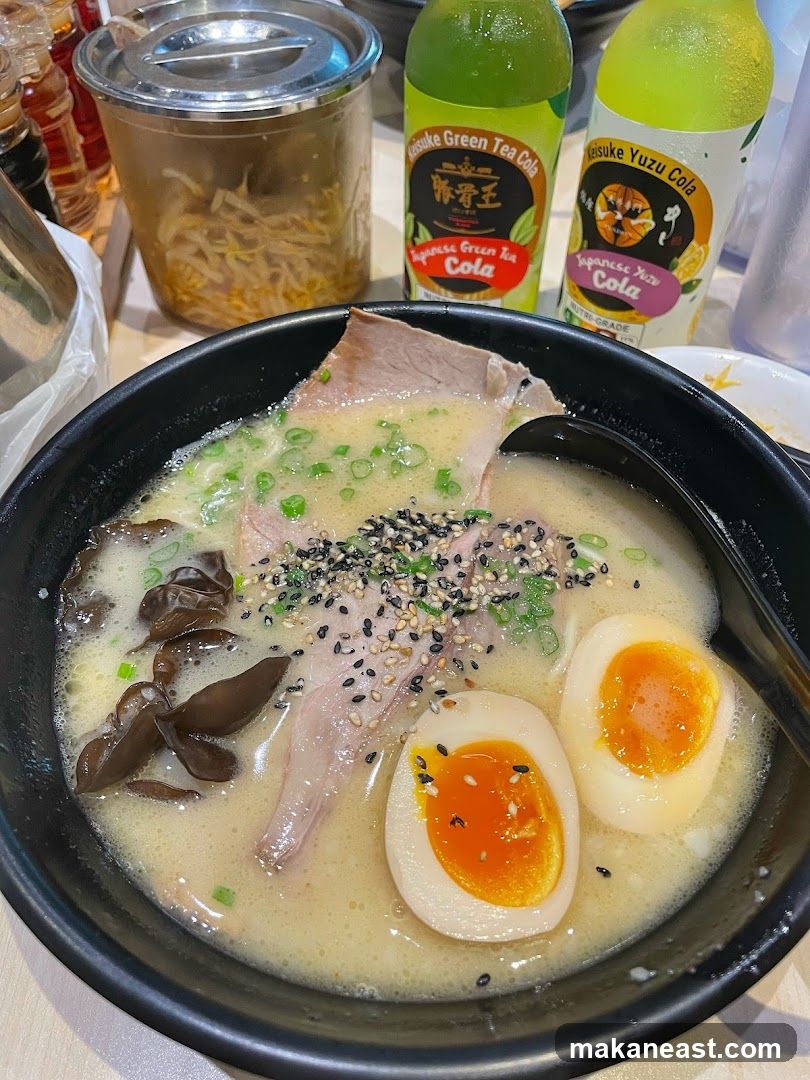Ramen with Eggs and Drinks