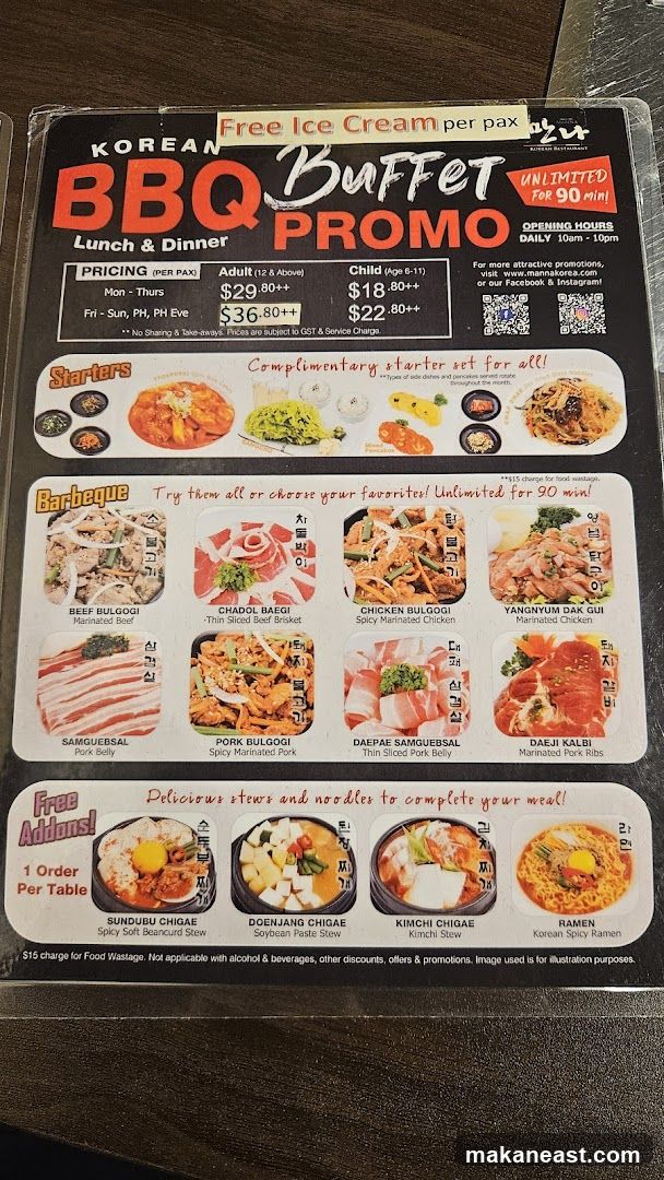Korean BBQ Buffet Promo