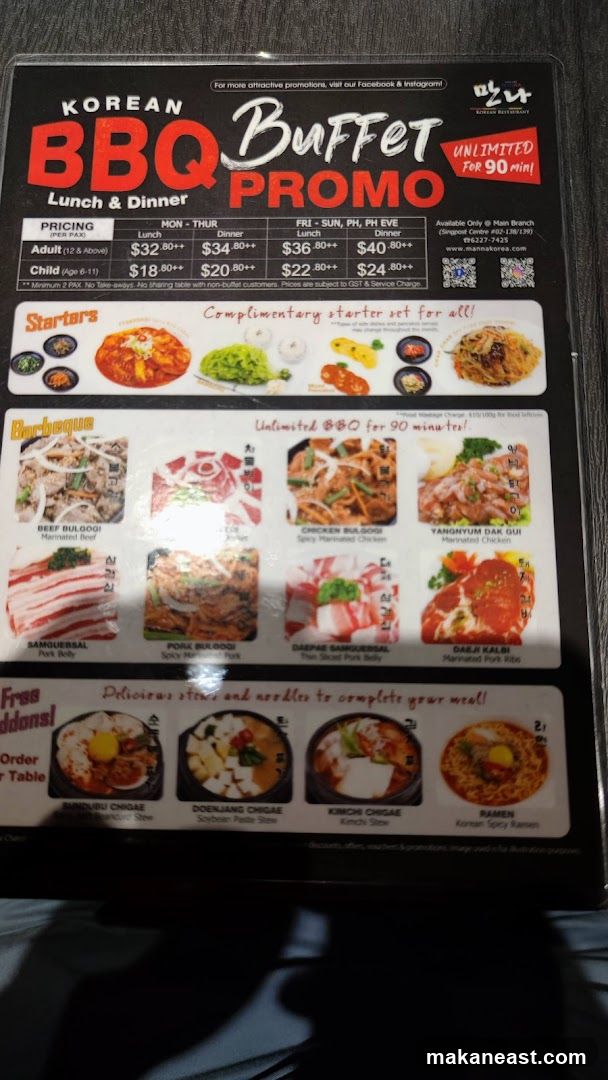 Korean BBQ Buffet Promo