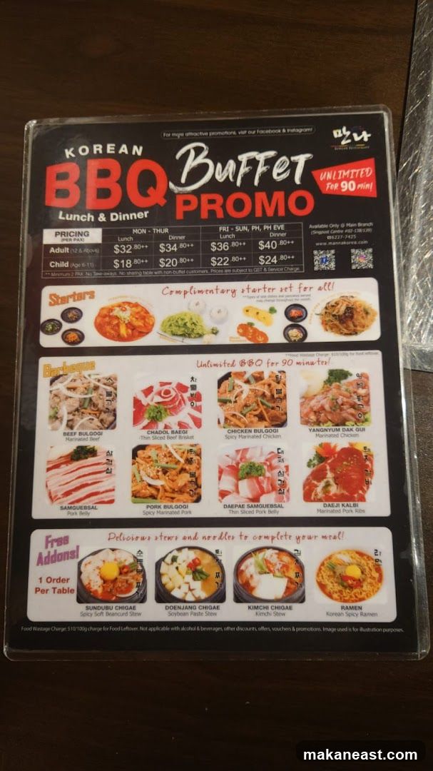 Korean BBQ Buffet Promo