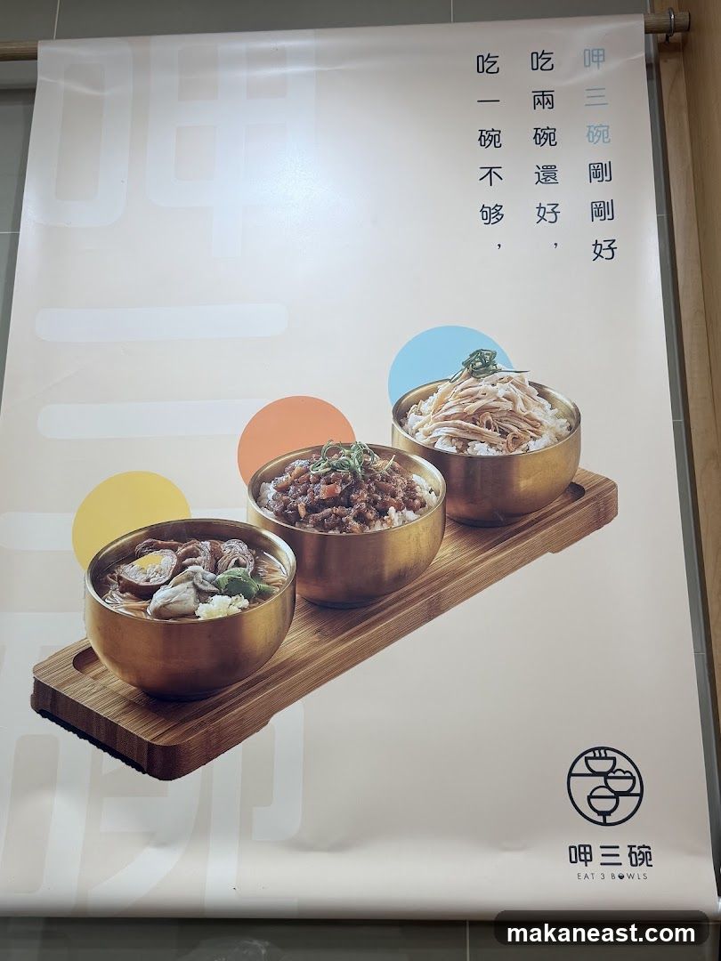 Poster with food bowls