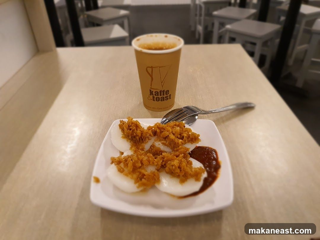 Coffee and dessert on a table