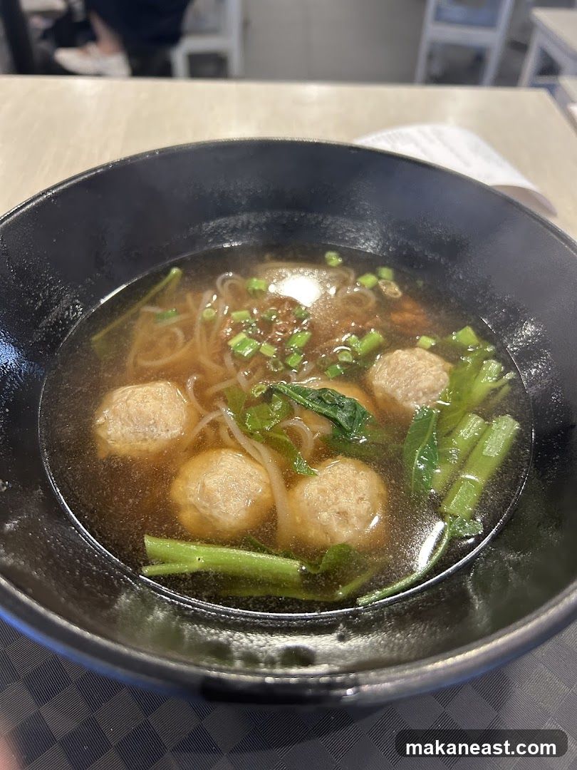 Noodle Soup with Meatballs