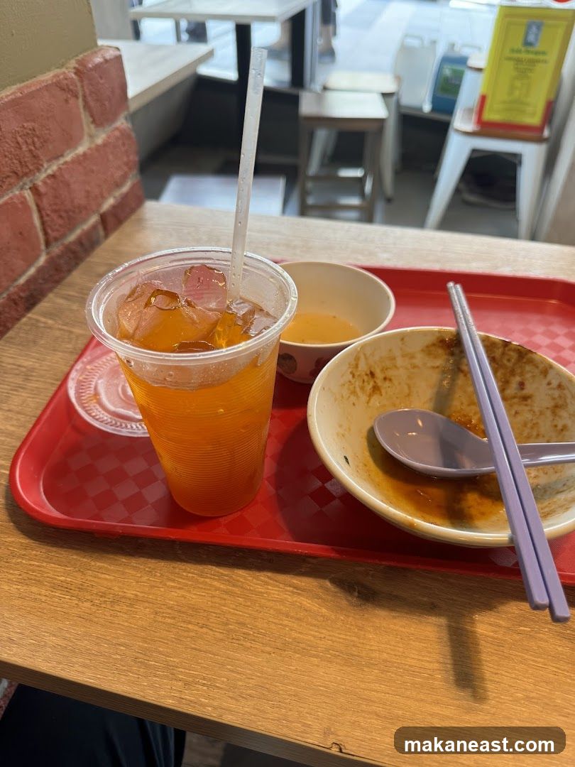 Table with Drink and Leftovers
