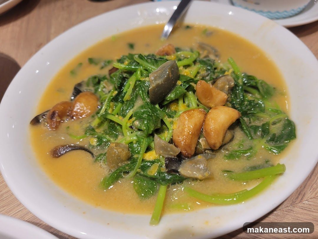 Stir-fried Greens with Century Egg