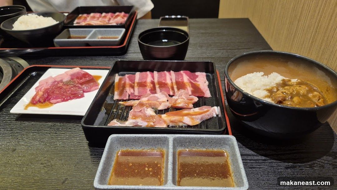 Table with Raw Meat and Rice