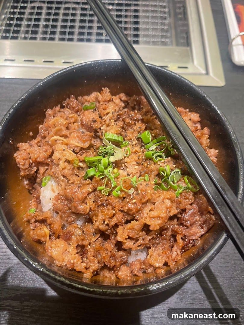 Beef Bowl with Chopsticks