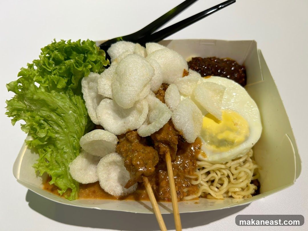 Noodle Dish with Satay and Egg