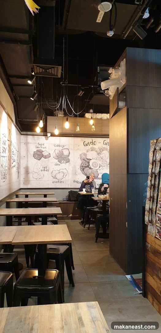 Restaurant Interior with Menu Art