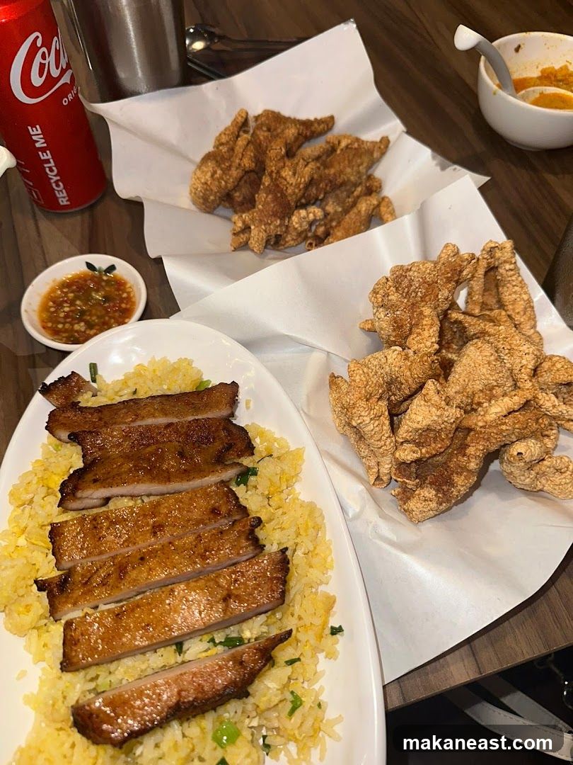 Fried Chicken and Pork Chop with Fried Rice