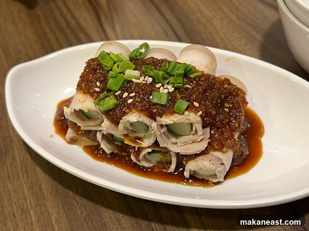 Rolled Sliced Meat with Sauce