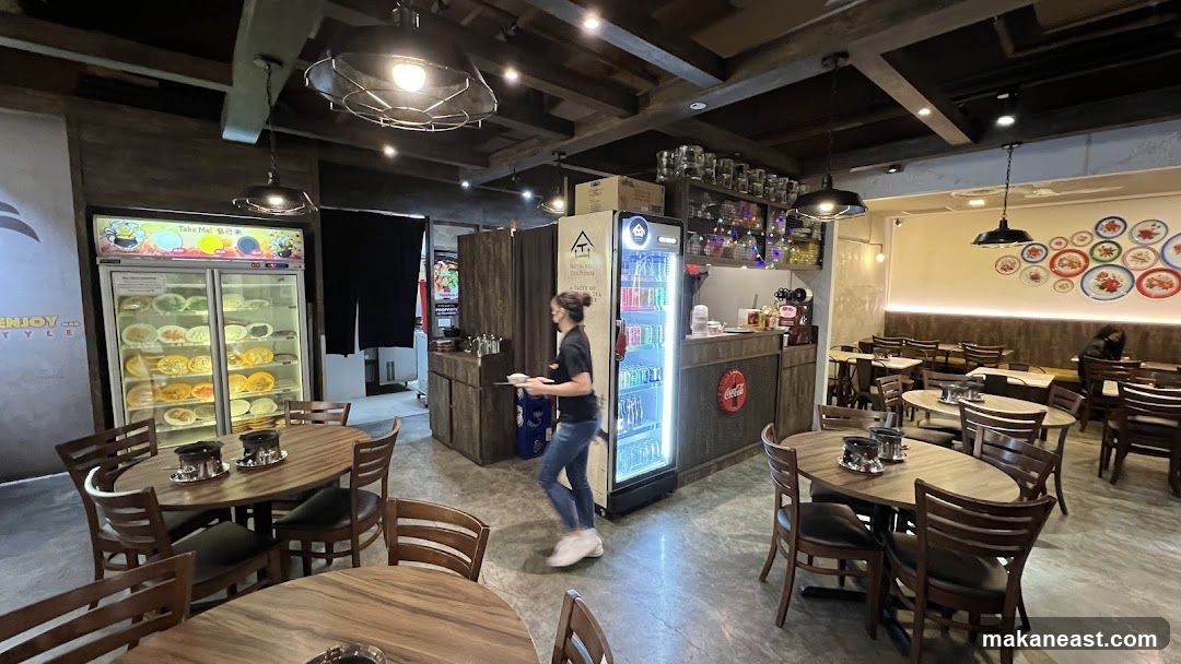 Restaurant Interior with Display Fridge