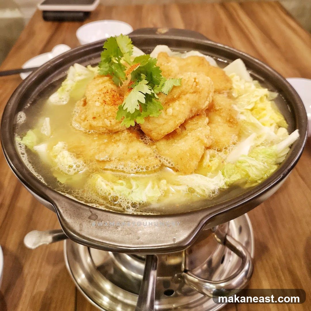 Hot Pot with Fried Fish and Cabbage