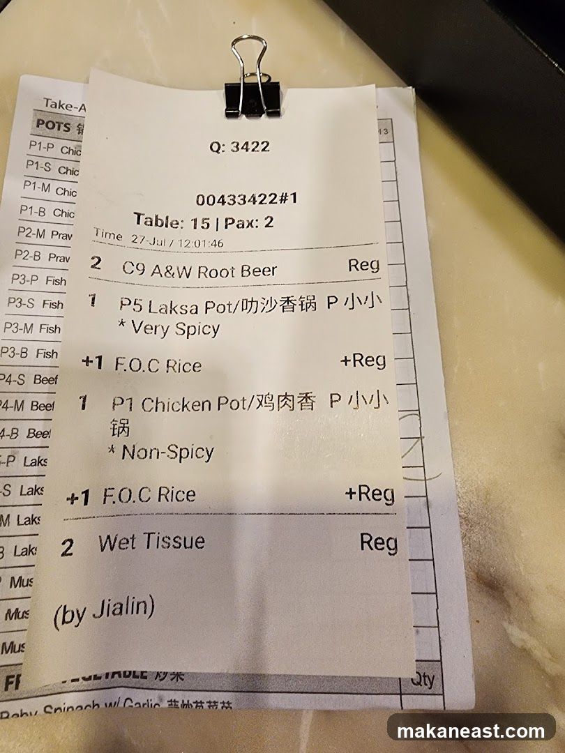 Order Ticket