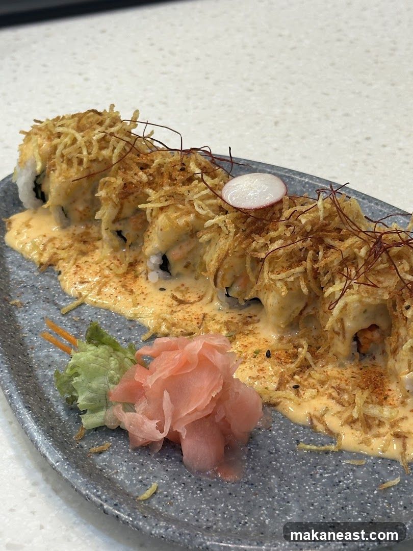 Sushi Roll with Crispy Topping