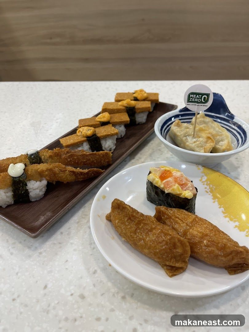 Assortment of Sushi and Dumplings