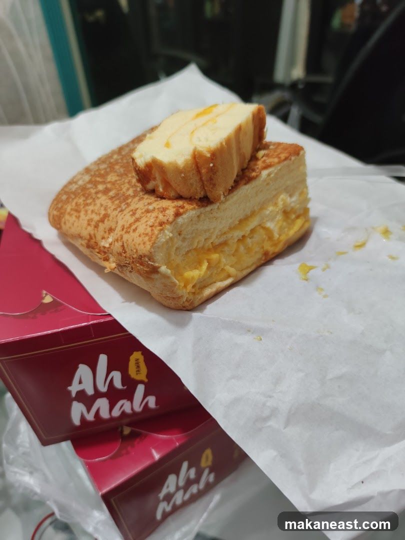 Cake slices on paper with boxes
