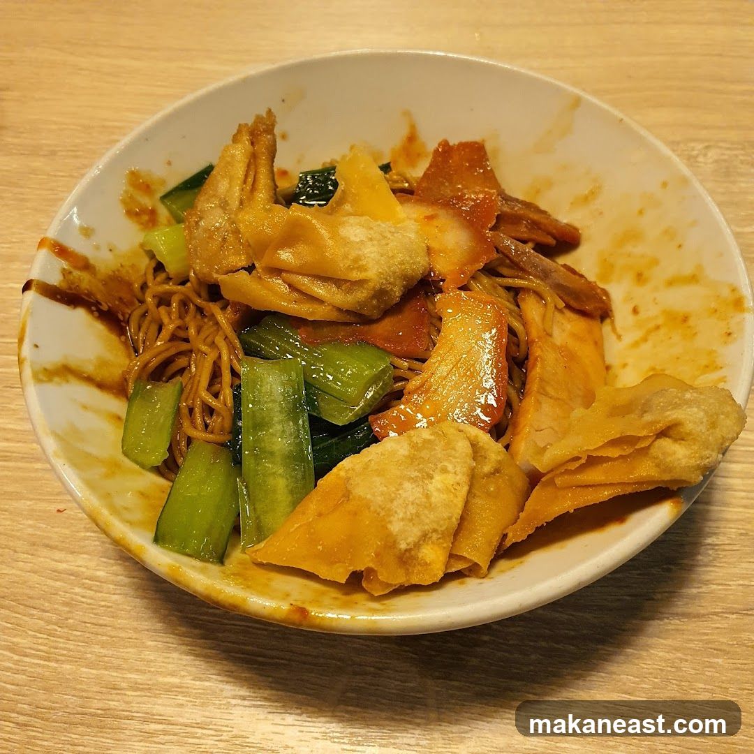 Noodle Dish with Wontons and Meat