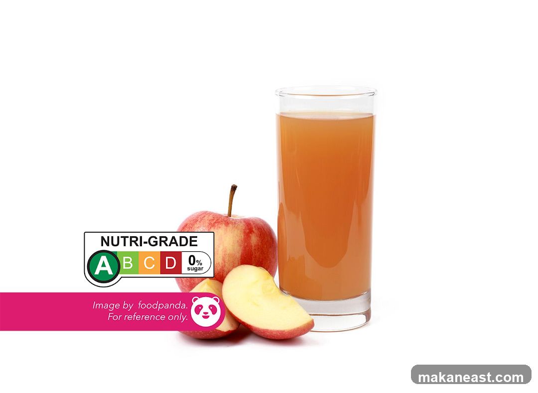 Apple Juice with Nutri-Grade Label