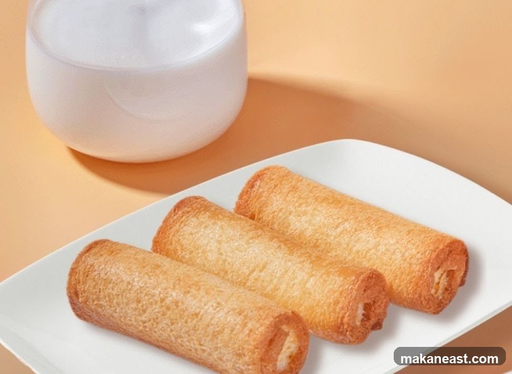 Rolled Pastries with Milk