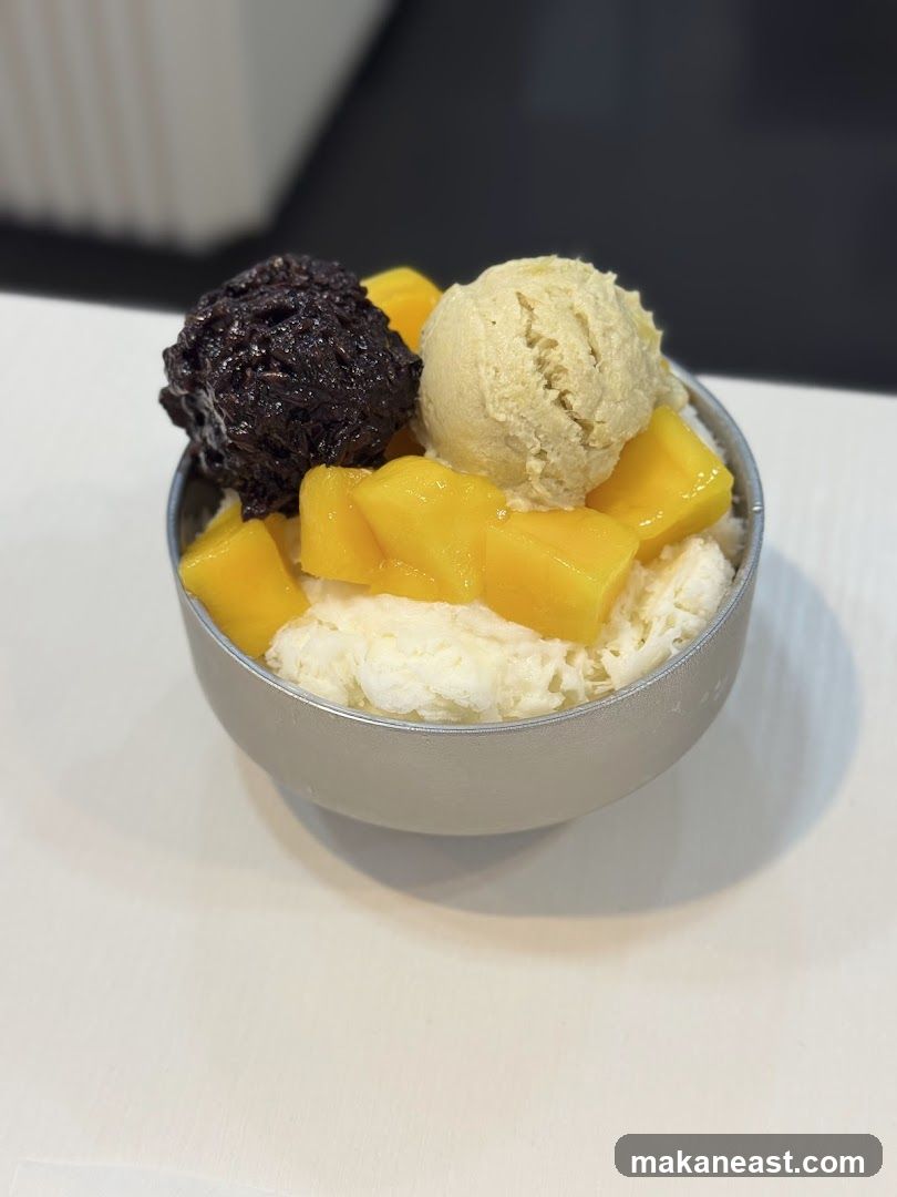 Mango and Red Bean Shaved Ice