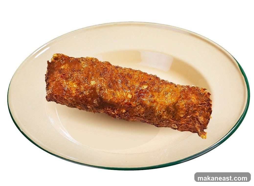 Fried Spring Roll on a Plate