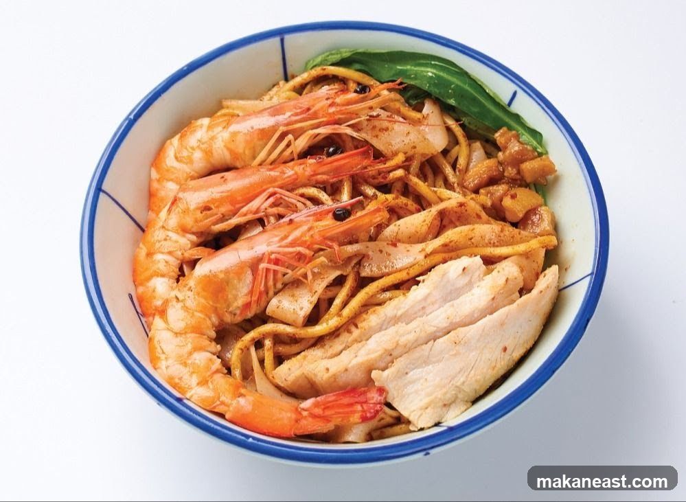 Noodle Dish with Shrimp and Chicken