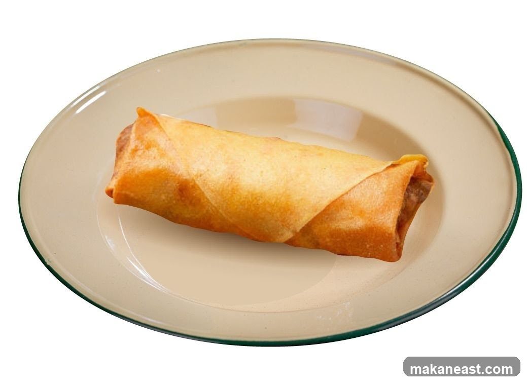 Spring Roll on a Plate
