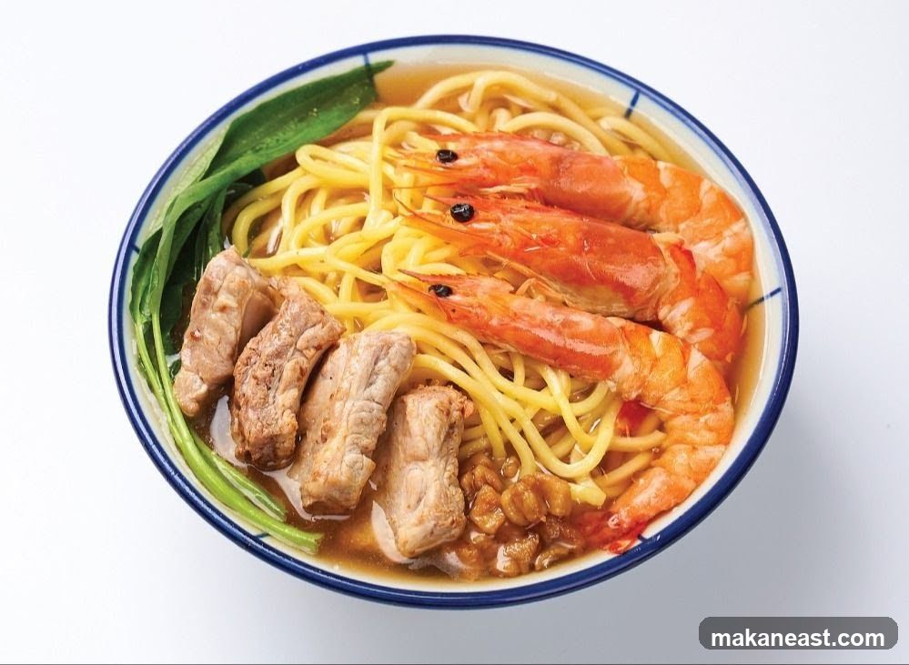 Shrimp and Pork Rib Noodle Soup