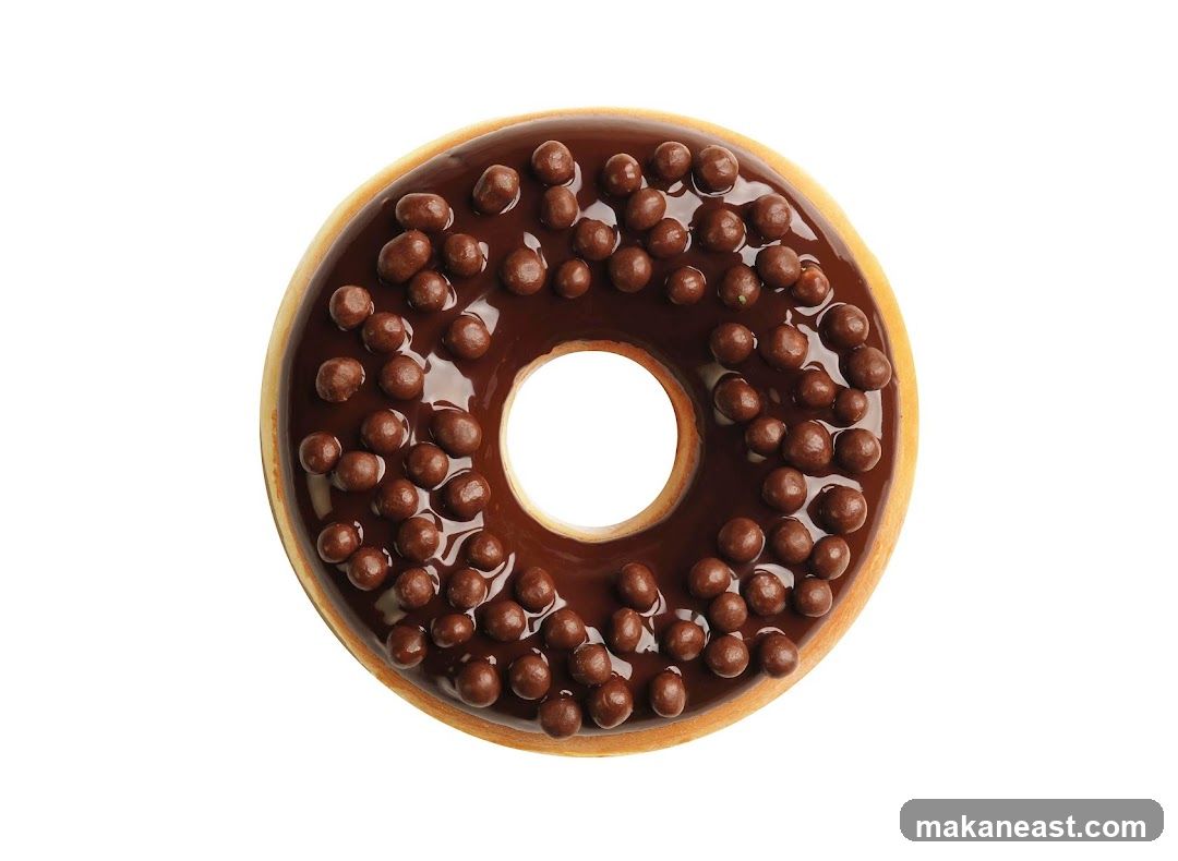 Chocolate Donut with Crispy Balls