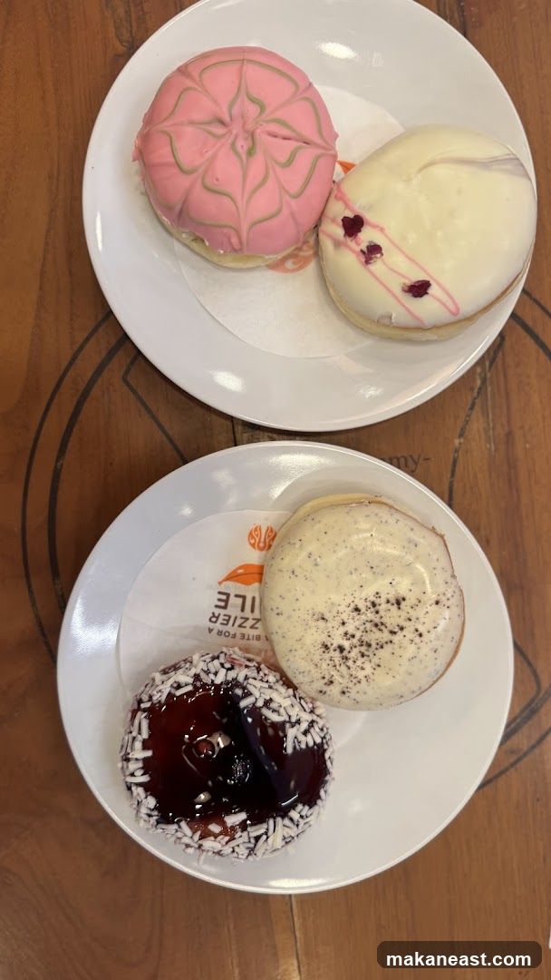 Four Decorated Doughnuts