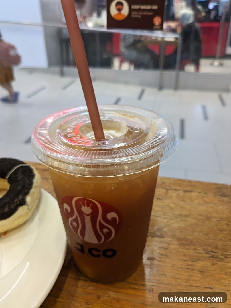 Iced Coffee and Donut