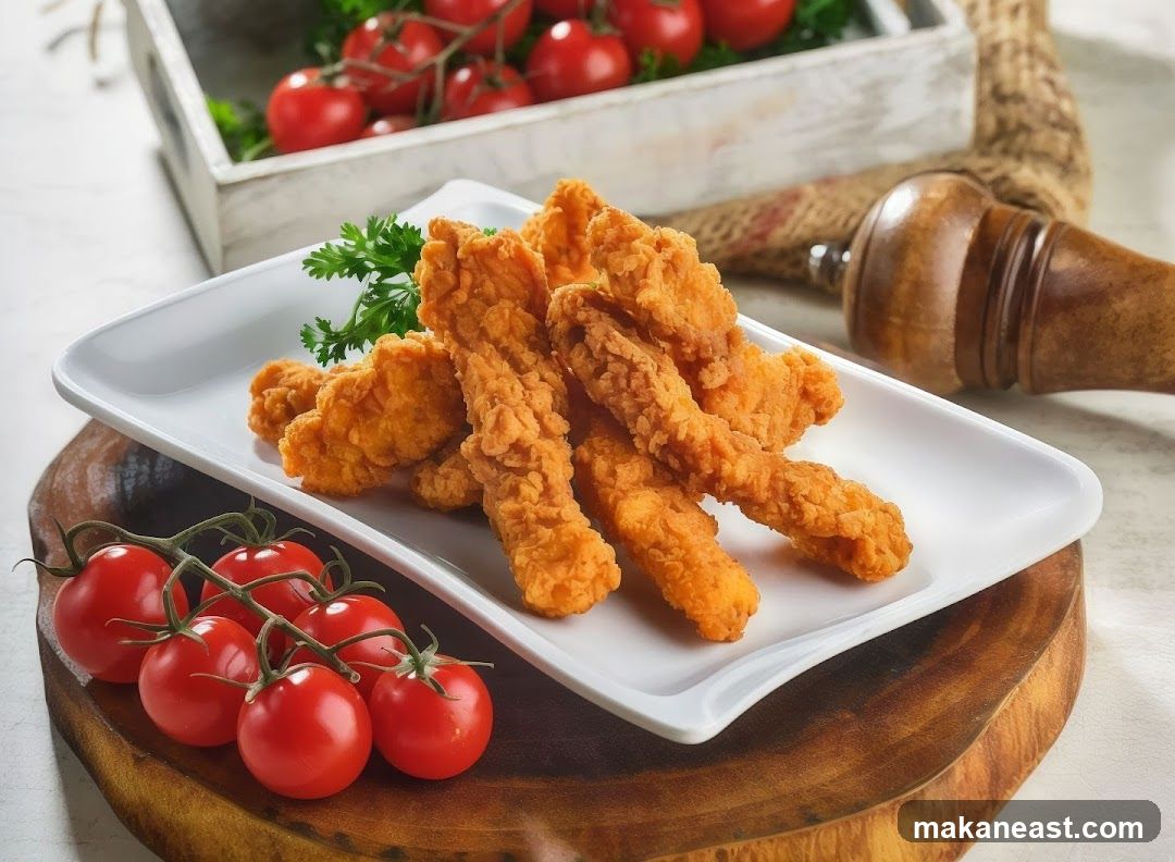 Crispy Chicken Strips with Tomatoes