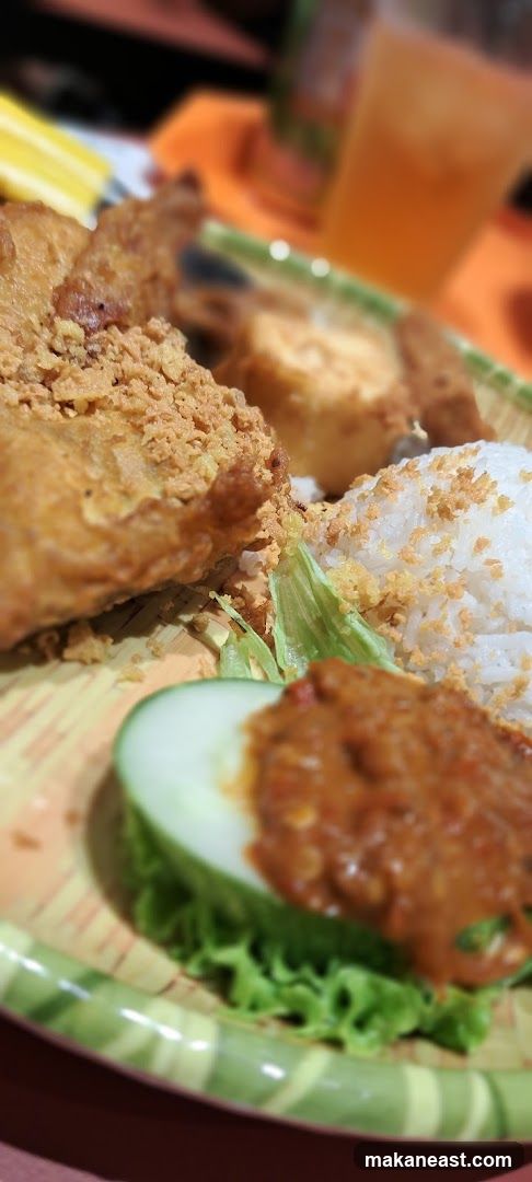 Fried Chicken with Rice and Sambal