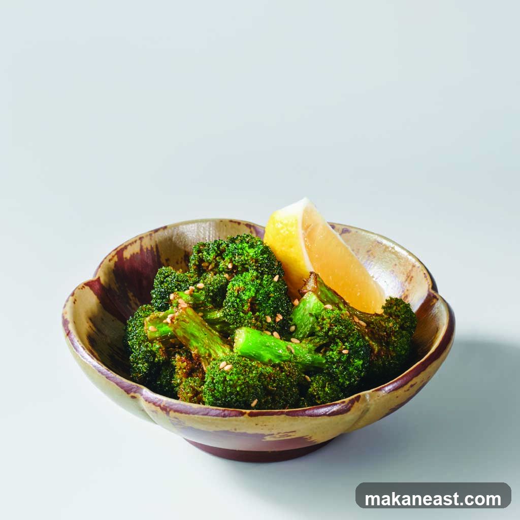 Roasted Broccoli with Sesame Seeds and Lemon