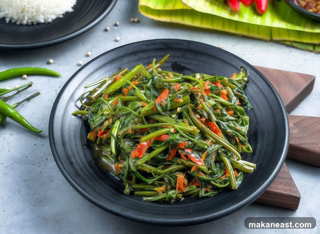Stir-fried Water Spinach with Chili