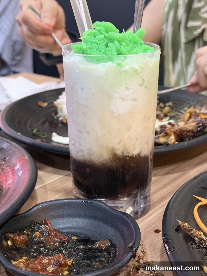 Iced Drink with Green Topping