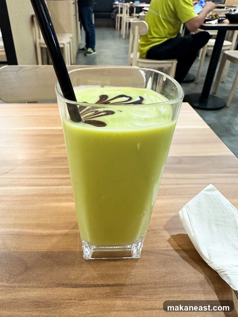 Avocado Smoothie with Chocolate Drizzle