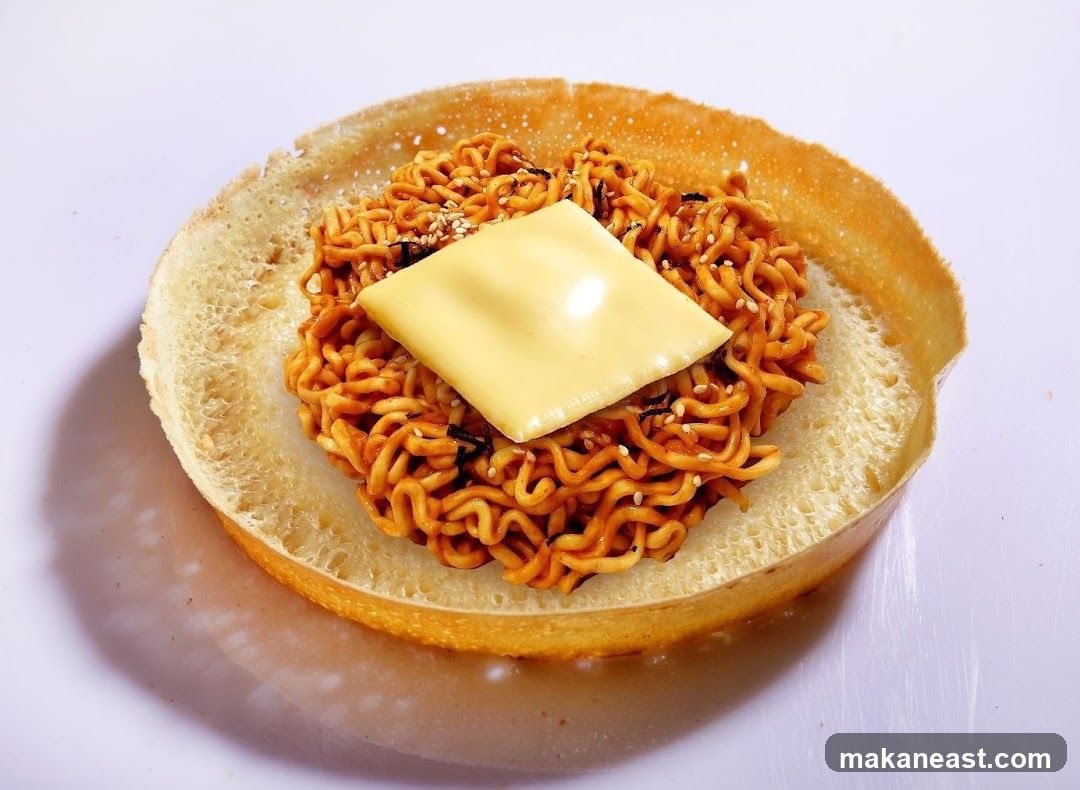 Noodle and Cheese Pancake