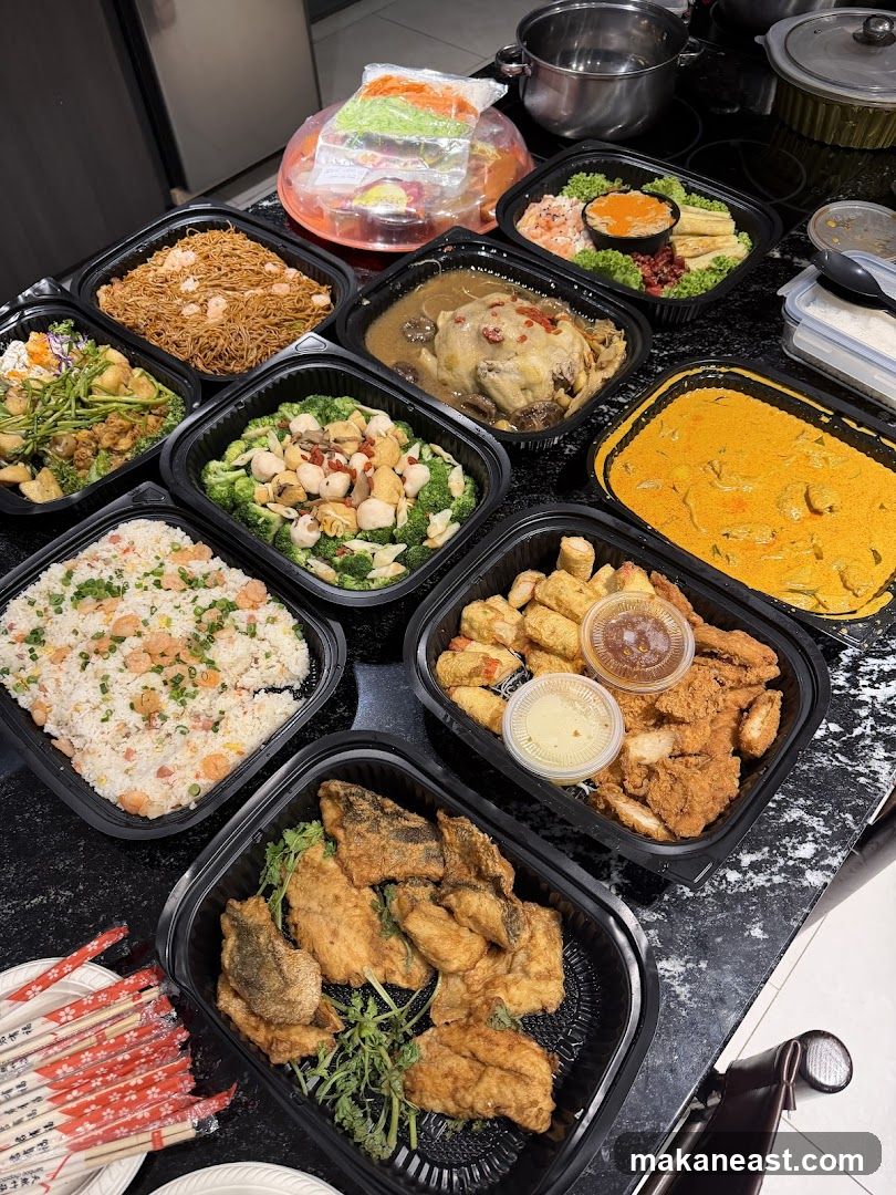 Assortment of Takeout Dishes