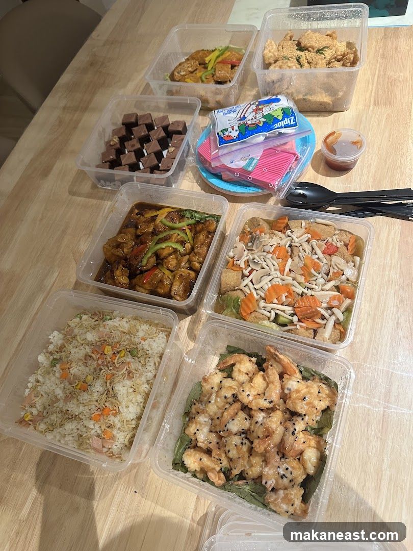 Takeout Food Assortment