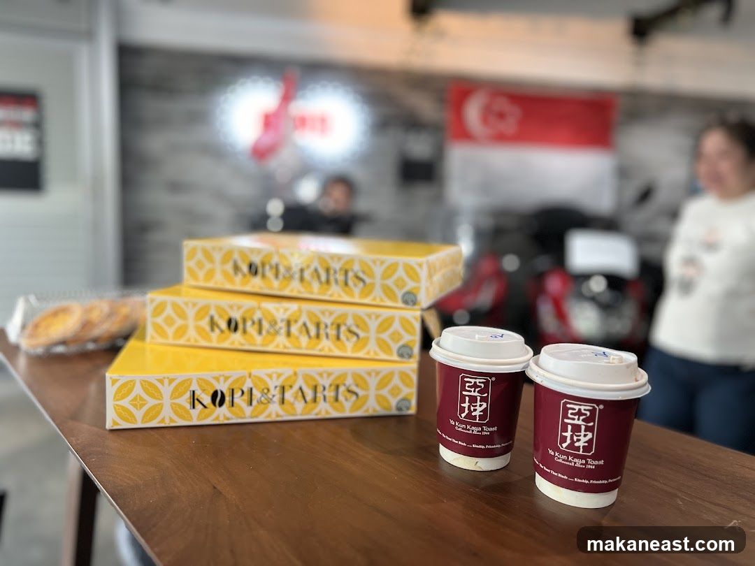 Kopi Tarts and Coffee Cups
