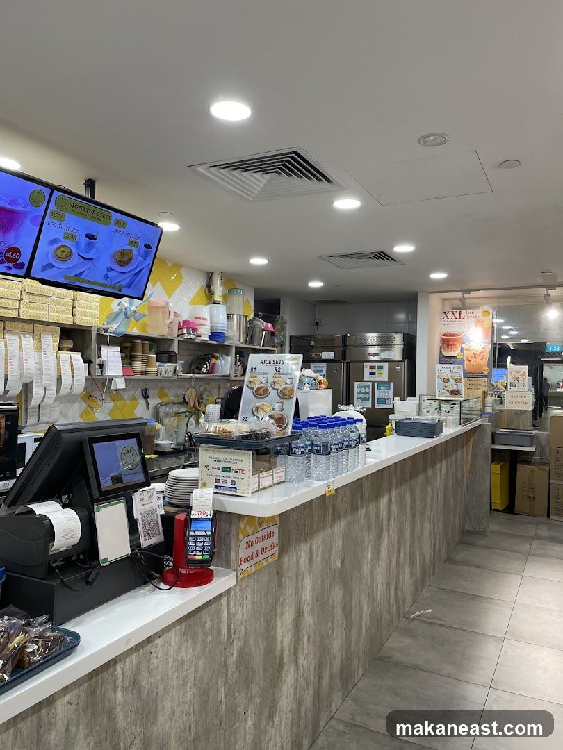 Counter with Menu Displays