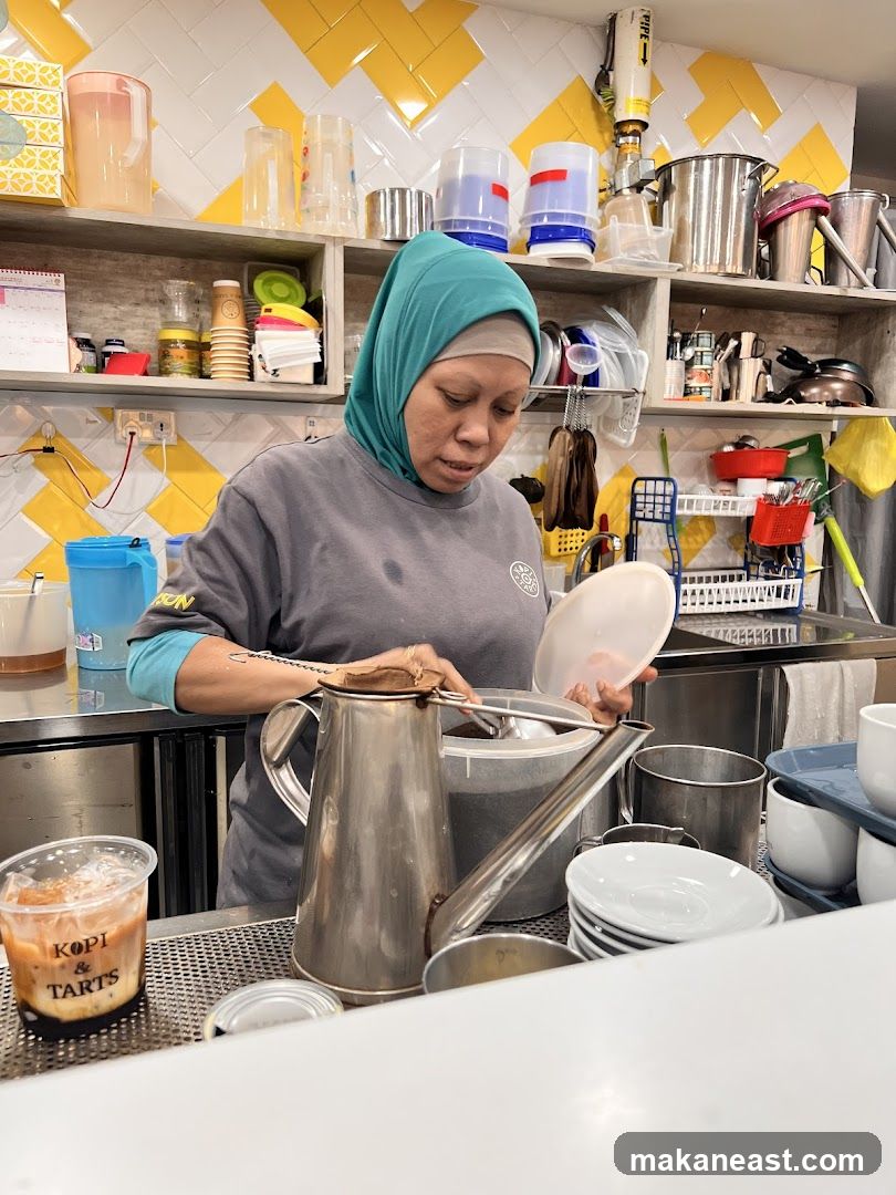 Barista preparing a drink